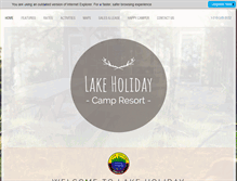 Tablet Screenshot of lakeholidaycamp.com